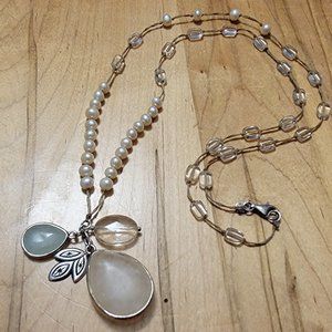 Silpada Quartz and Pearl necklace